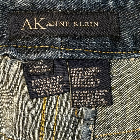 Anne Klein High Rise Bootcut Jeans Blue Size 12 Stretch Denim - Picture 5 of 8